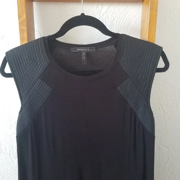 BCBGMaxazria Black Tee Shirt Dress Sz Small - Picture 3 of 5